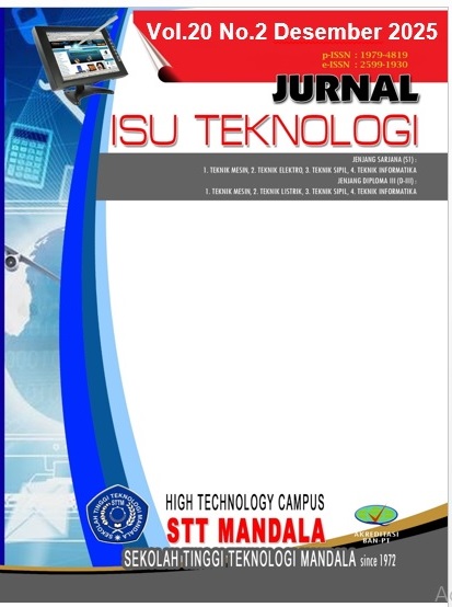 					View Vol. 20 No. 2 (2025): JURNAL ISU TEKNOLOGI
				